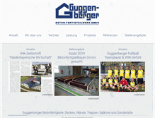 Tablet Screenshot of guggenberger-betonwerk.de